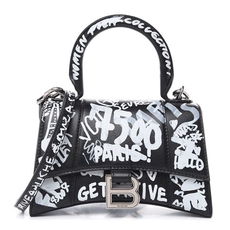 balenciaga hourglass graffiti bag